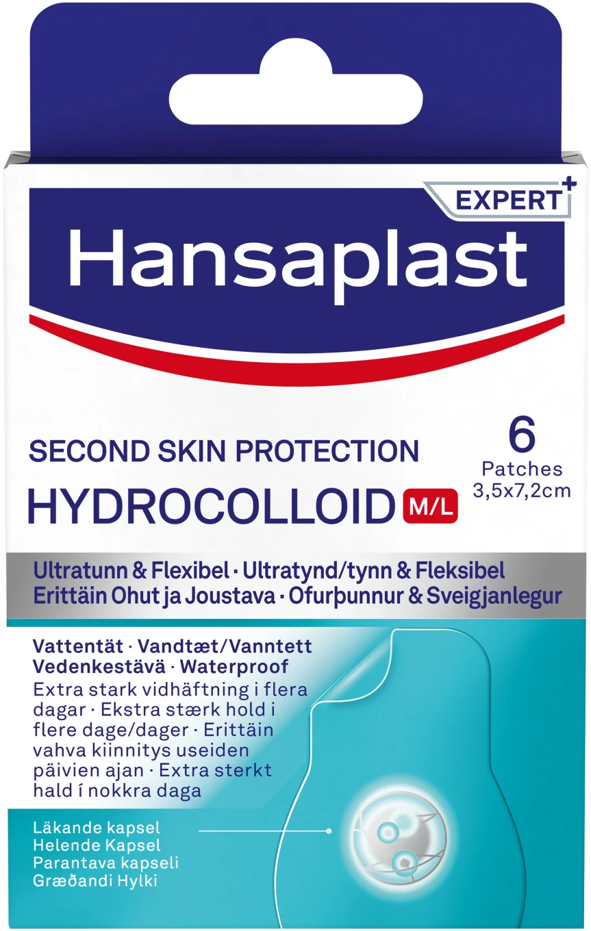 Hansaplast Second Skin Protection Hydrocolloid M/L Regular 6 st Hansaplast