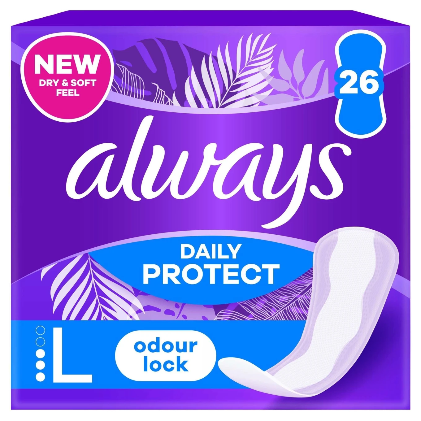 Always Dailies Large Extra Protect Trosskydd Med Mild Doft 26 st Always