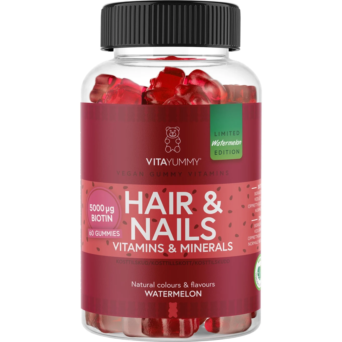 VitaYummy Hair & Nails Watermelon 60 st VitaYummy