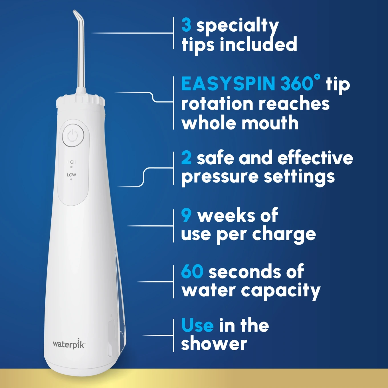 Waterpik WF-26EU Cordless Plus White Mundusch Waterpik