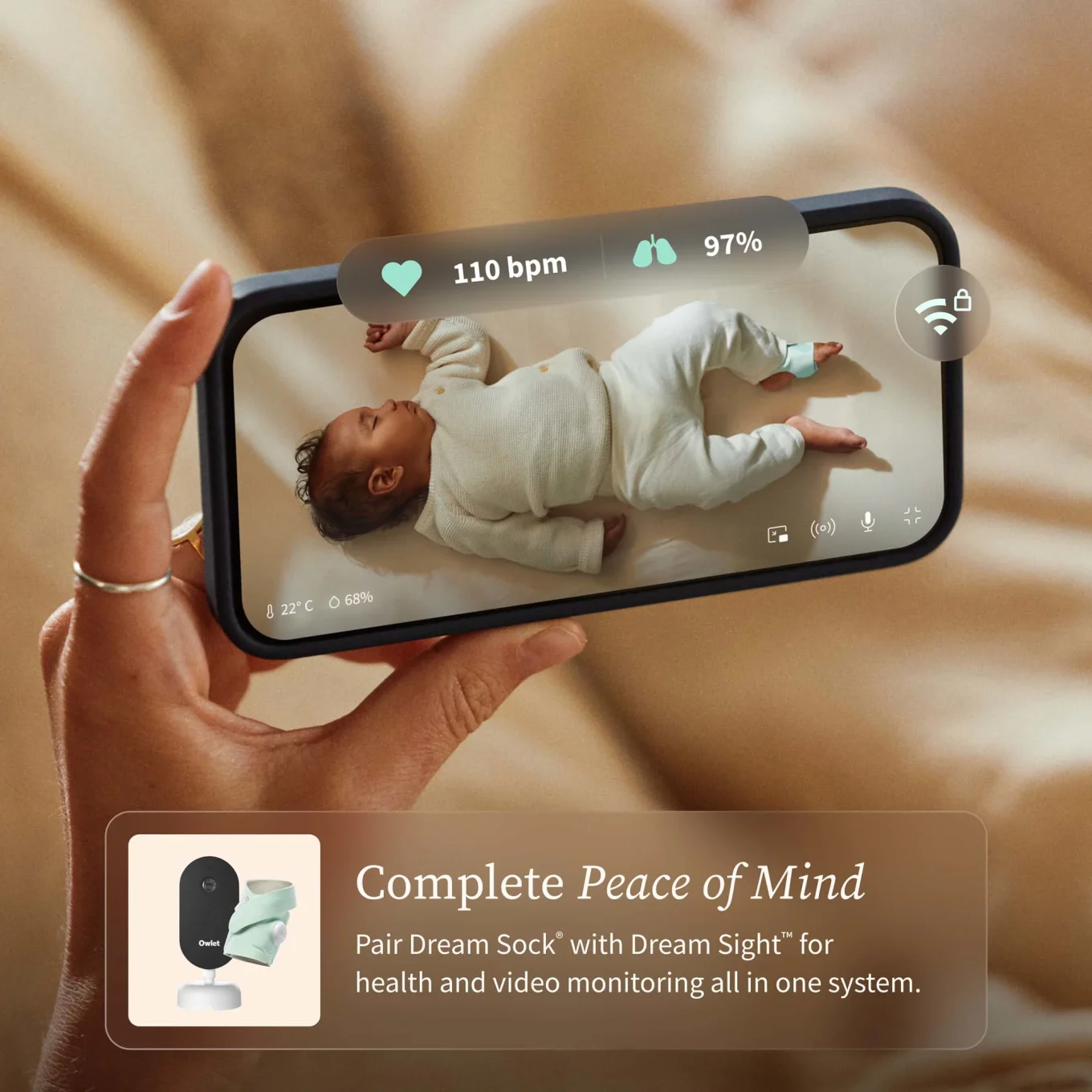 Owlet Dream Sock Mint Owlet