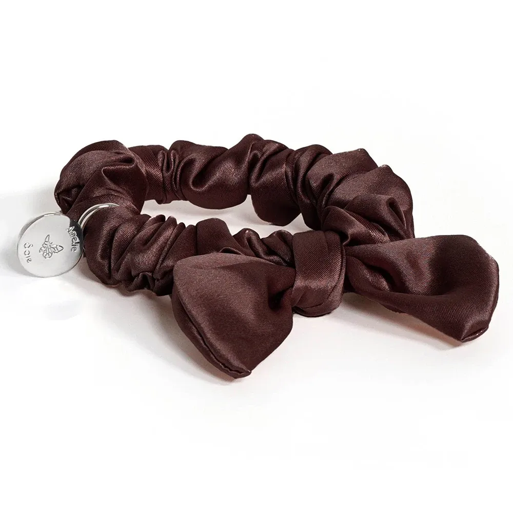 Amelie Soie Silk Bow Brown Amelie Soie