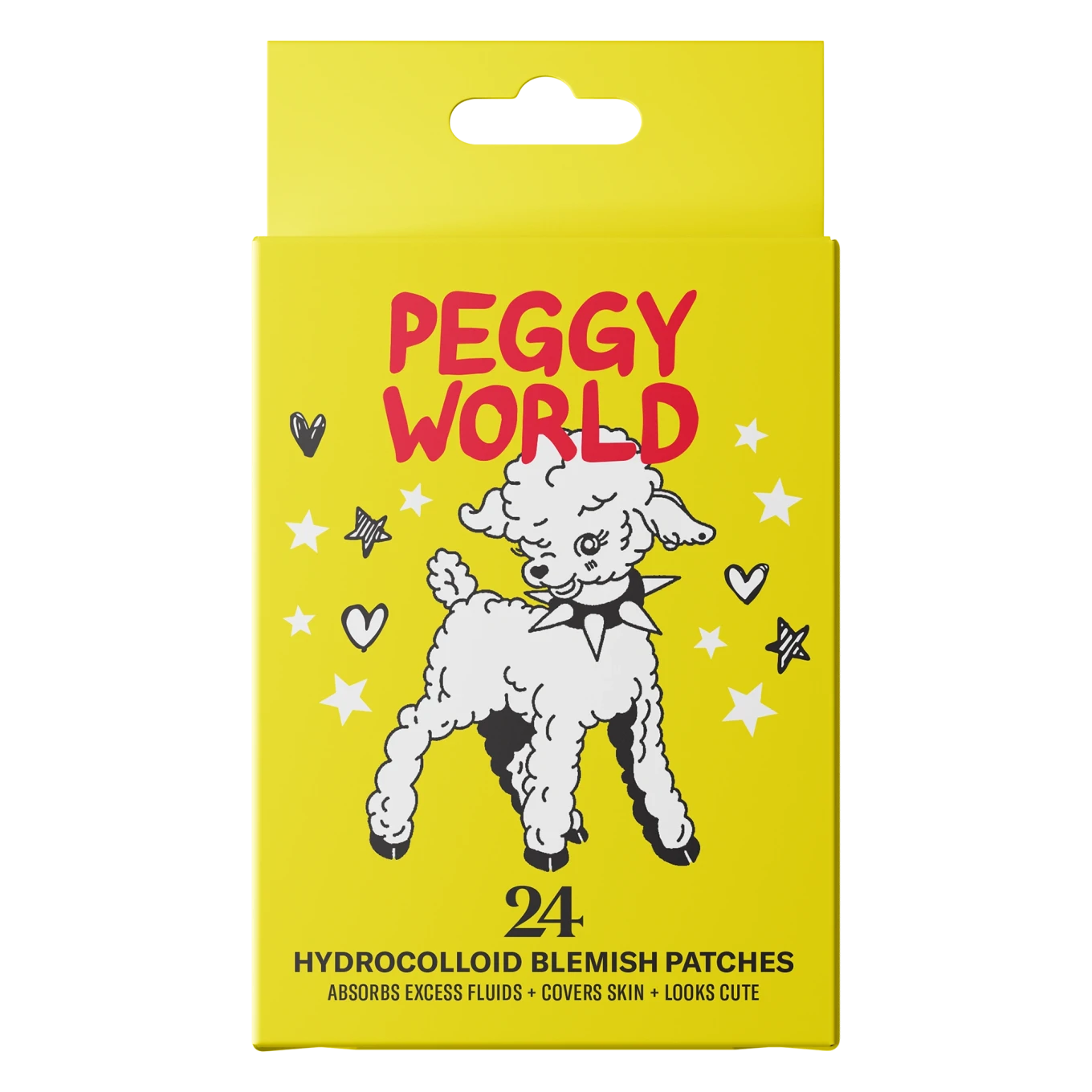 Peggy World Blemish Patches Hearts and Stars Yellow 24 st Peggy World