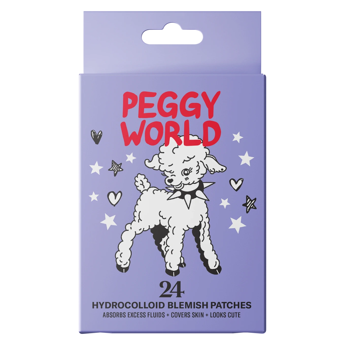 Peggy World Blemish Patches Hearts and Stars Purple 24 st Peggy World