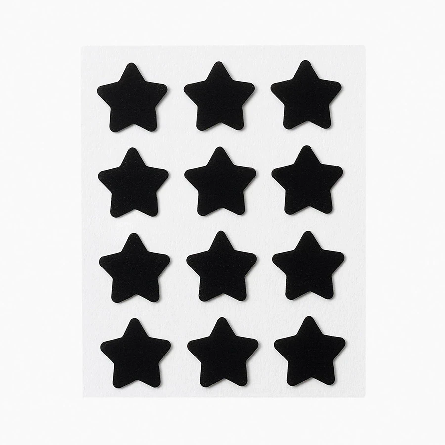 Peggy World Blemish Patches Hearts and Stars Black 24 st Peggy World
