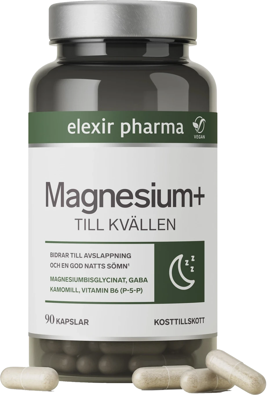 Elexir Pharma Magnesium+ Till kvällen 90 kapslar Elexir Pharma