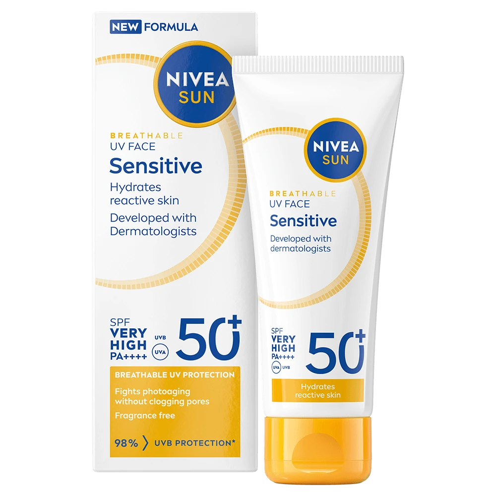NIVEA Sun UV Face Sensitive Cream SPF 50+, 40 ml Nivea