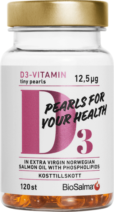 BioSalma D3-vitamin 12,5 µg Tiny Pearls 120 st BioSalma