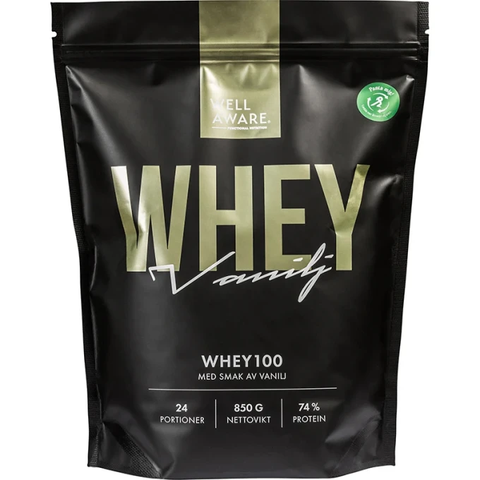 WellAware Whey 100 Vanilj 850 g WellAware