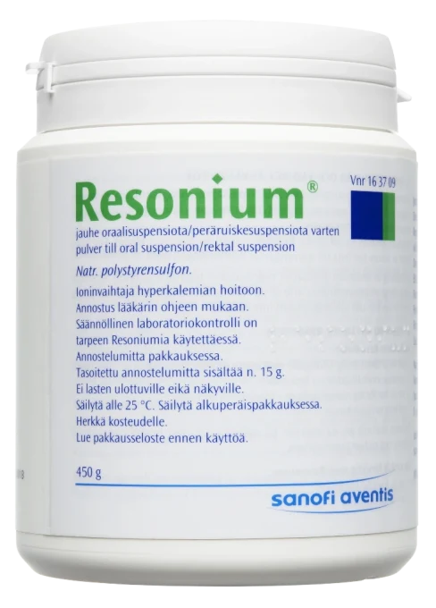 Resonium Pulver till oral/rektal suspension Burk, 450g 