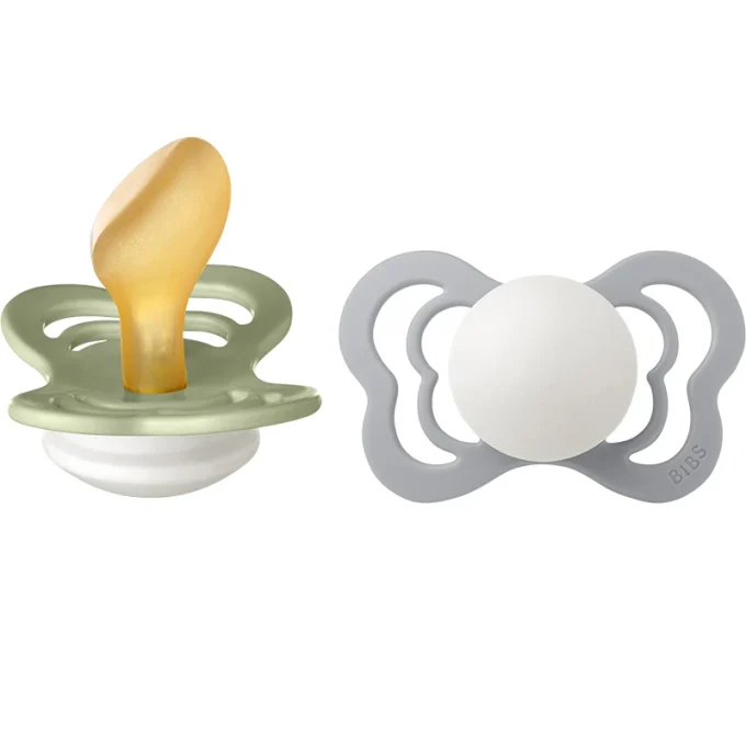 BIBS Couture Latex Sage Glow/Cloud Glow 2-pack Size 2 Bibs