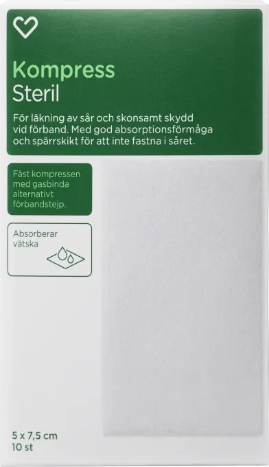 Hjärtats Snabbförband Sterilt Vattenfast 10cm x 20cm 5st Hjärtats