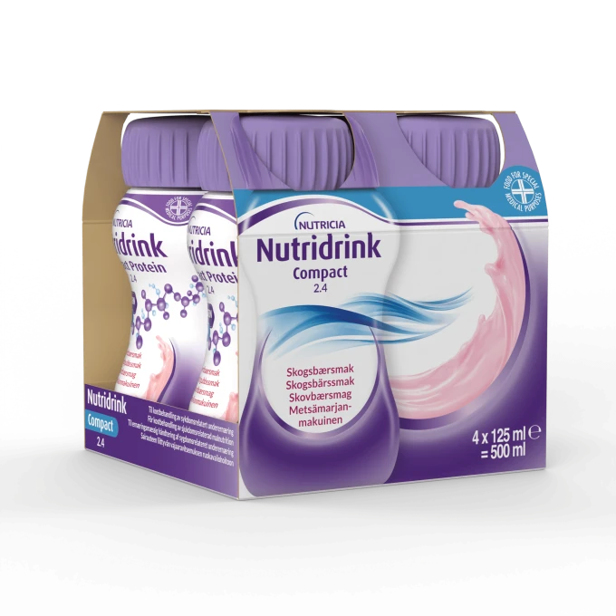 Nutridrink Compact Skogsbärssmak, 4x125  ml 
