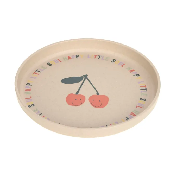LÄSSIG Plate Children Happy Fruits  Cherry LÄSSIG