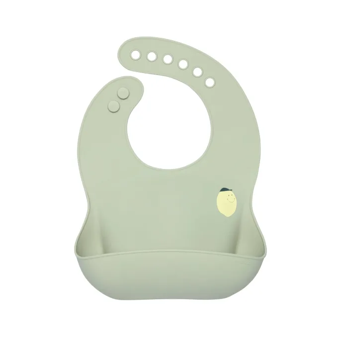 LÄSSIG Silicone Bib Happy Fruits Cherry Lemon LÄSSIG