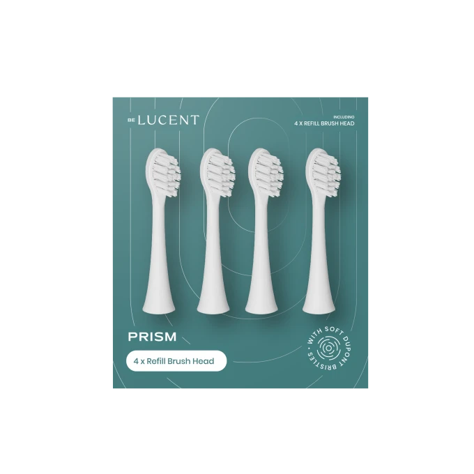 Be Lucent Prism Tandborsthuvud White 4 st Be Lucent
