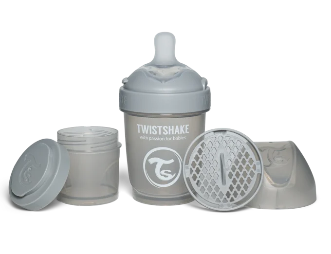 Twistshake Nappflaska Anti-kolik Pro Double 180 ml  Grå Twistshake