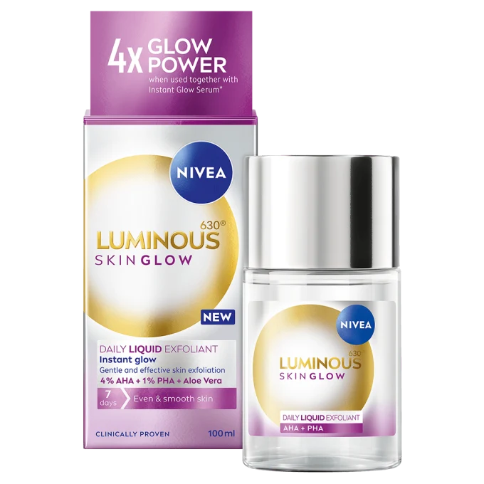 Nivea Exfoliator Luminous630 Skin Glow Daily Liquid 100 ml Nivea