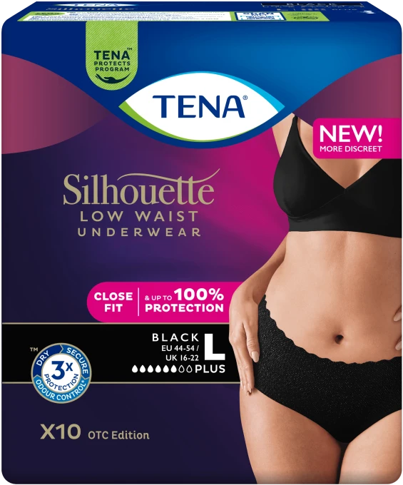 TENA Silhouette Normal Noir Large 9 st Tena