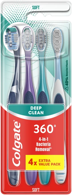 Colgate Tandborste 360 Deep Clean Soft 4 st Colgate