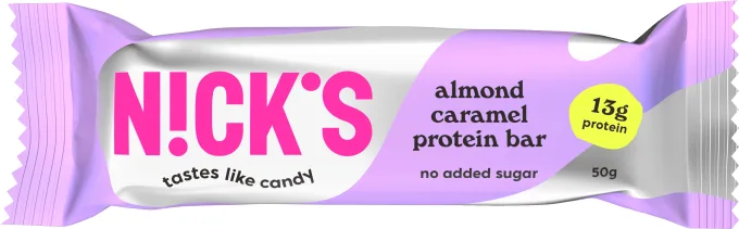 NICK'S Protein Bar Almond Caramel Nicks