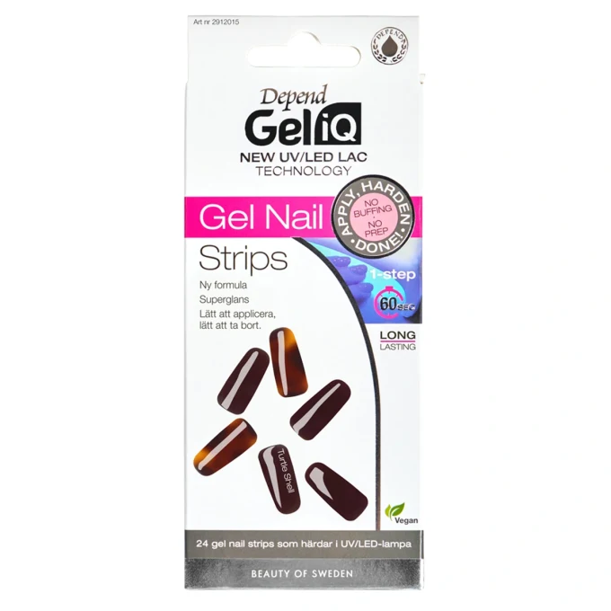 Depend Gel iQ Gel Nail Strips 24 st Turtle Shell Depend