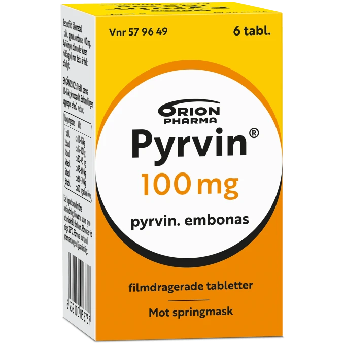 Pyrvin 100 mg, 6 tabletter Pyrvin