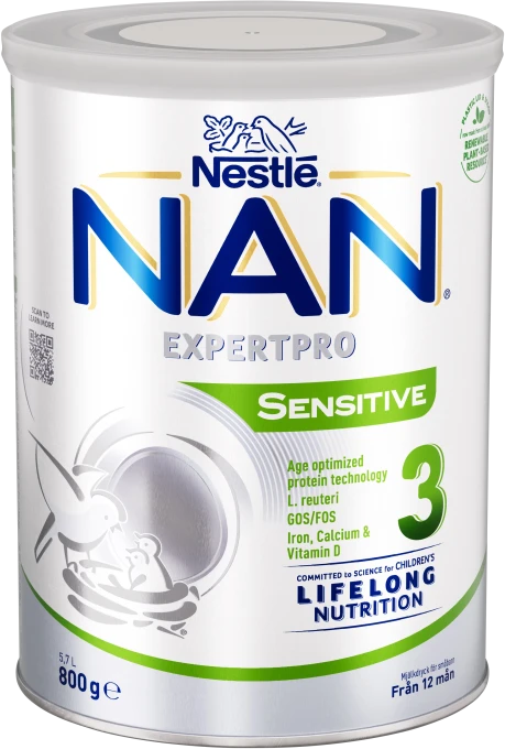 NAN Expertpro Sensitive 3 Mjölkdryck 800 g Nan
