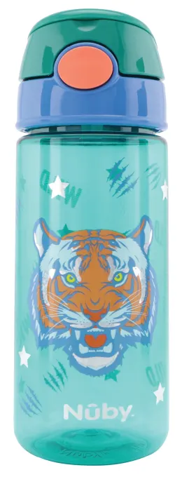 Nuby Flaska Soft Straw Push Cup Glitter 540 ml Tiger Nuby