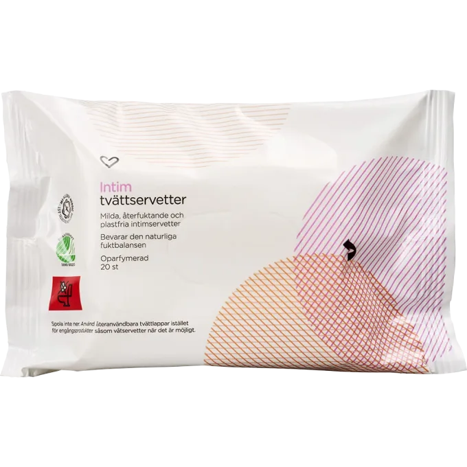 Hjärtats Intim Tvättservetter 20 st Hjärtats