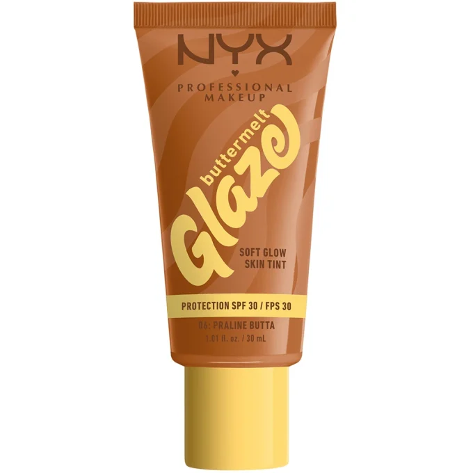 NYX Professional Makeup Buttermelt Glaze Skin Tint SPF30, 30 ml 06 Praline NYX Professional Makeup