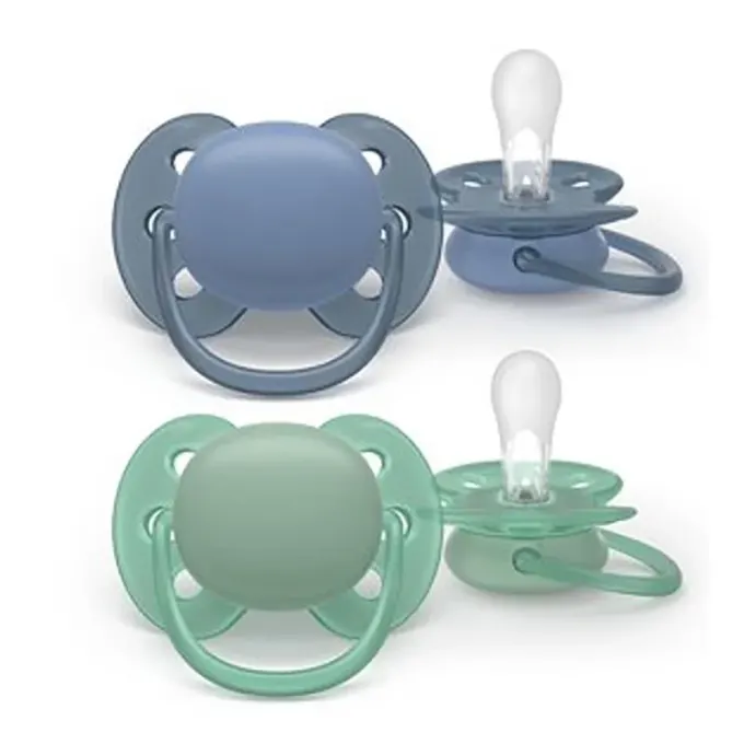 Philips Avent Ultra Soft Napp 6-18 mån 2-pack  Grön/Blå Philips Avent