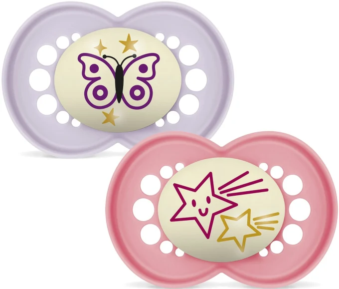 MAM Original Night Napp 6-16 mån Silk Pink 2-pack Mam