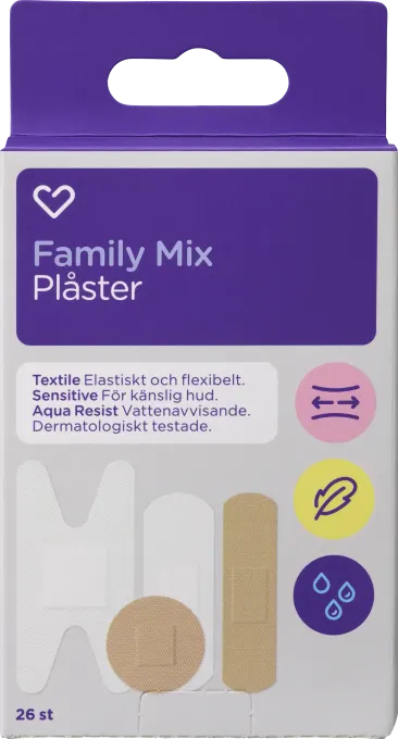 Hjärtats Plåster Family Mix 26st Hjärtats
