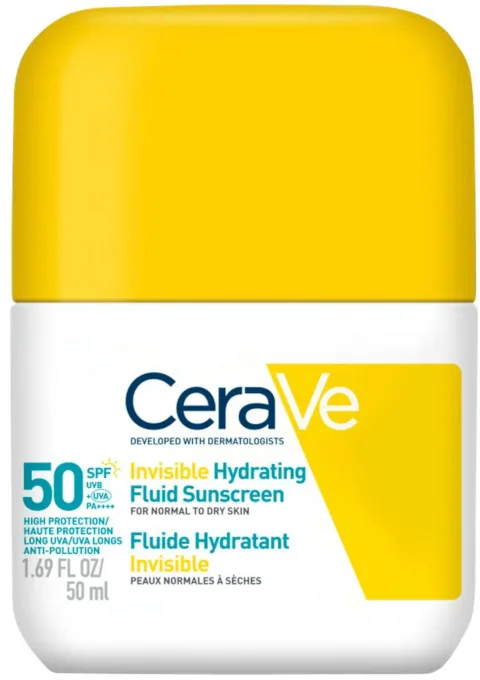 CeraVe Invisible Hydrating Fluid Sunscreen Face SPF50 50ml Cerave