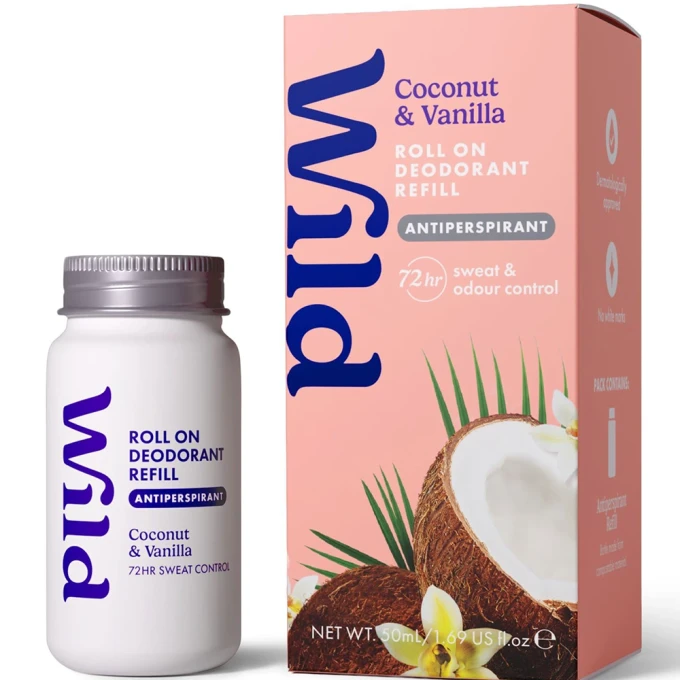 Wild Deo Roll On Refill Coconut Vanilla Wild