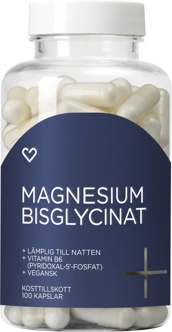 Hjärtats+ Magnesiumbisglycinat Natt Kapsel 100st Hjärtats