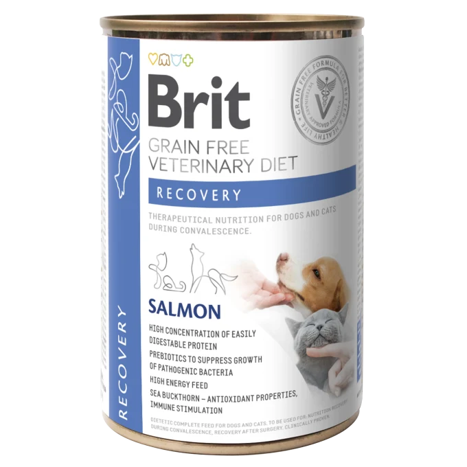 Brit Gluten & Grain-Free Veterinary Diet Dog + Cat Recovery Can 400 g Brit Veterinary Diet