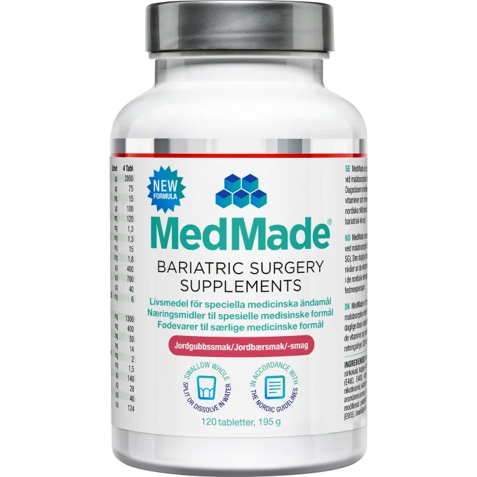 MedMade Bariatric Supplements Jordgubb 120 tabletter MedMade