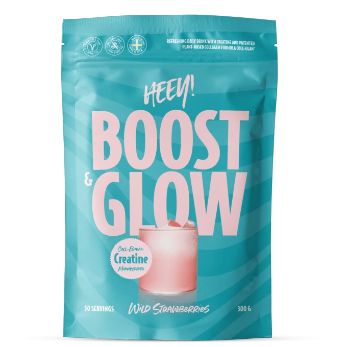 Heey! Boost & Glow Kreatin + Coll-egan® Smultron 300 g Heey!