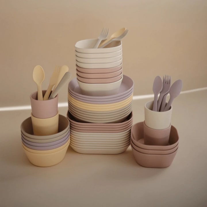 Mushie Fork & Spoon Blush Mushie