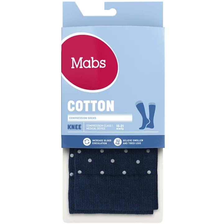 Mabs Cotton Knee Navy Dotted XXL Mabs