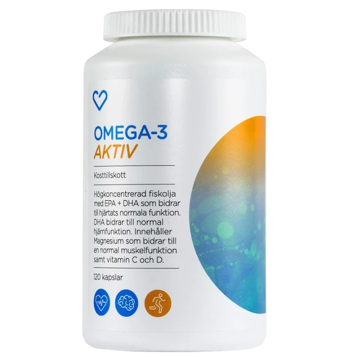 Hjärtats Omega-3 Aktiv 120 st Hjärtats