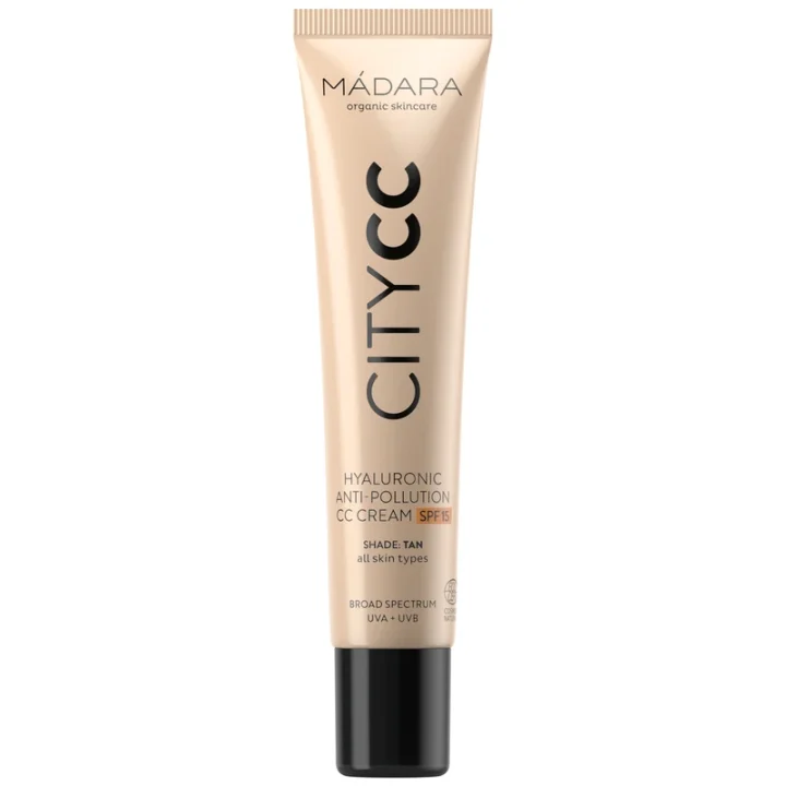 Mádara CITY CC Hyaluronic Anti-Pollution CC Cream SPF 15, 40 ml Tan Mádara
