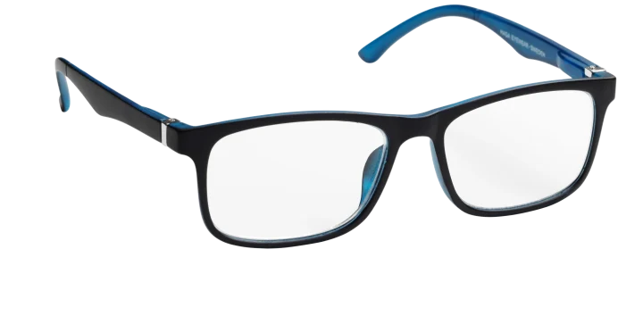 Lix Läsglasögon Stockholm Matt Black Blue +1,5 Haga Optik