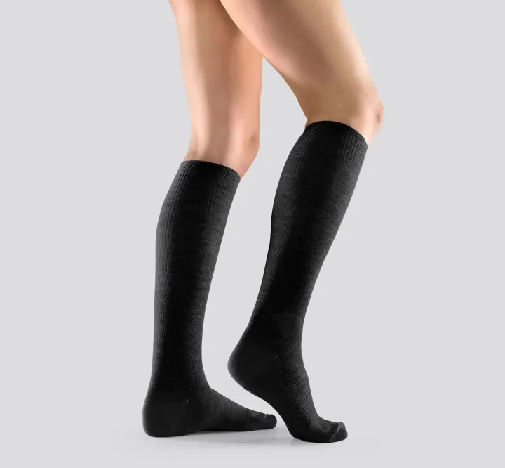 Mabs Wool Knee Black 1 par S Mabs