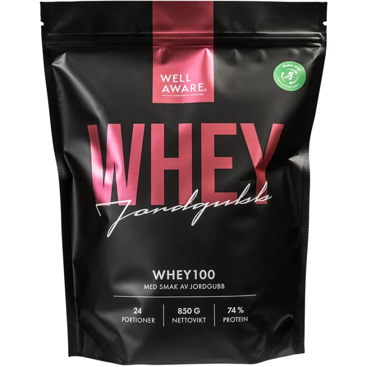 WellAware Whey 100 Jordgubb 850 g WellAware