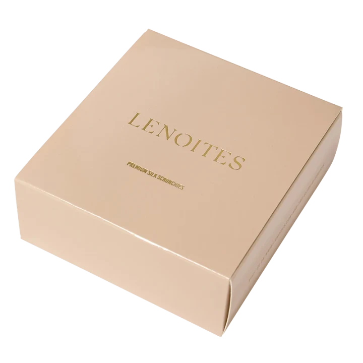 Lenoites Mulberry Silk Scrunchie Rose Gold Lenoites