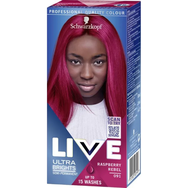 Schwarzkopf Live Ultra Brights or Pastel Hårfärg 91 Raspberry Rebel Schwarzkopf