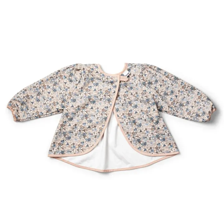 Elodie Longsleeved Baby Bib Blue Garden Light 1-3 år Elodie Details
